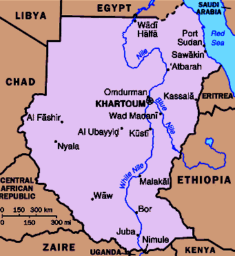 sudan cities map